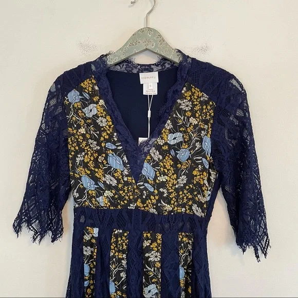 NWT Foxiedox Josefine Lace & Clip Dot Midi Dress - Picture 7 of 7